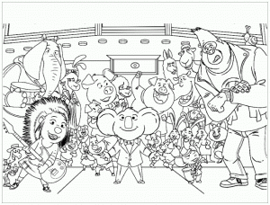 Printable coloring pages of Tous en scène for children