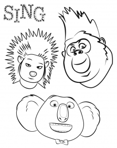 Coloring page sing to color for kids
