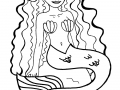 Mermaid coloring pages for kids