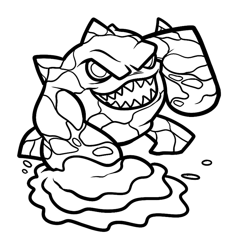 Nice simple Skylanders coloring pages for kids