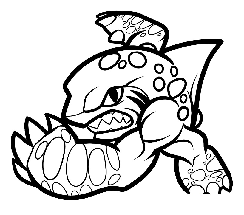 Simple Skylanders coloring pages for kids