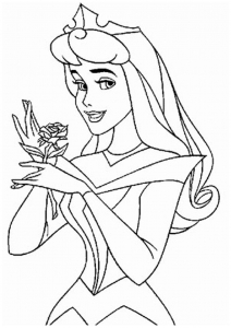 Coloring page sleeping beauty to download
