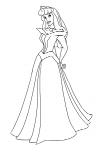 Coloring page sleeping beauty to print