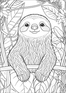 Pretty sloth in the forest