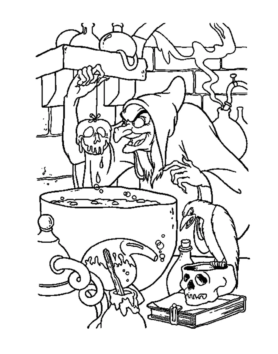 Snow white to color for children