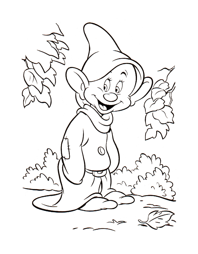 Funny Snow White coloring page for kids