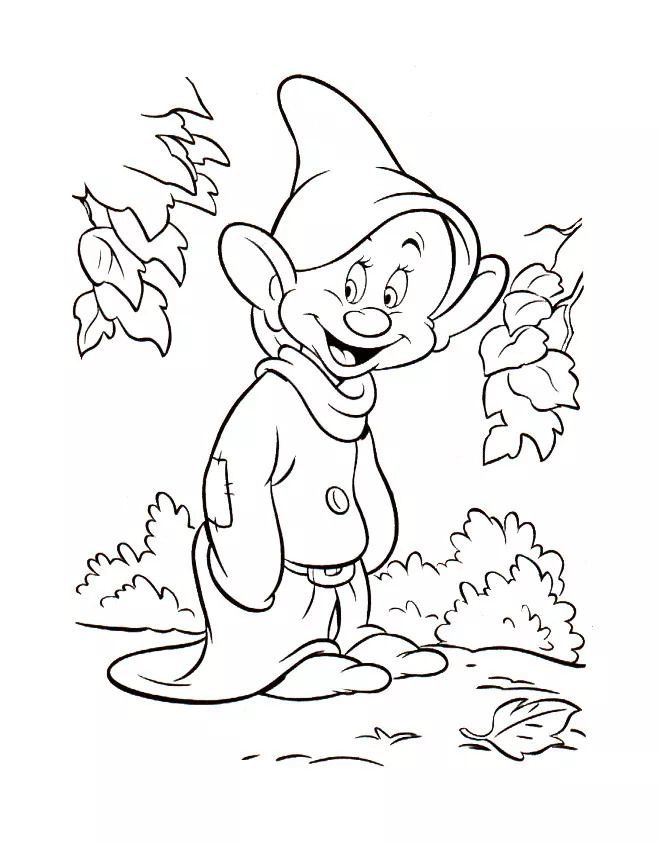Snow white to print for free (Printable Coloring Page for Kids)