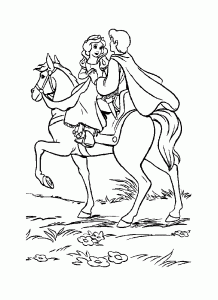 Coloring page snow white to color for children