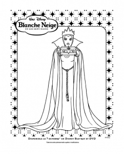 Coloring page snow white for kids