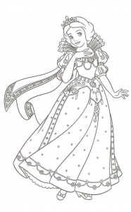 Coloring page snow white free to color for children