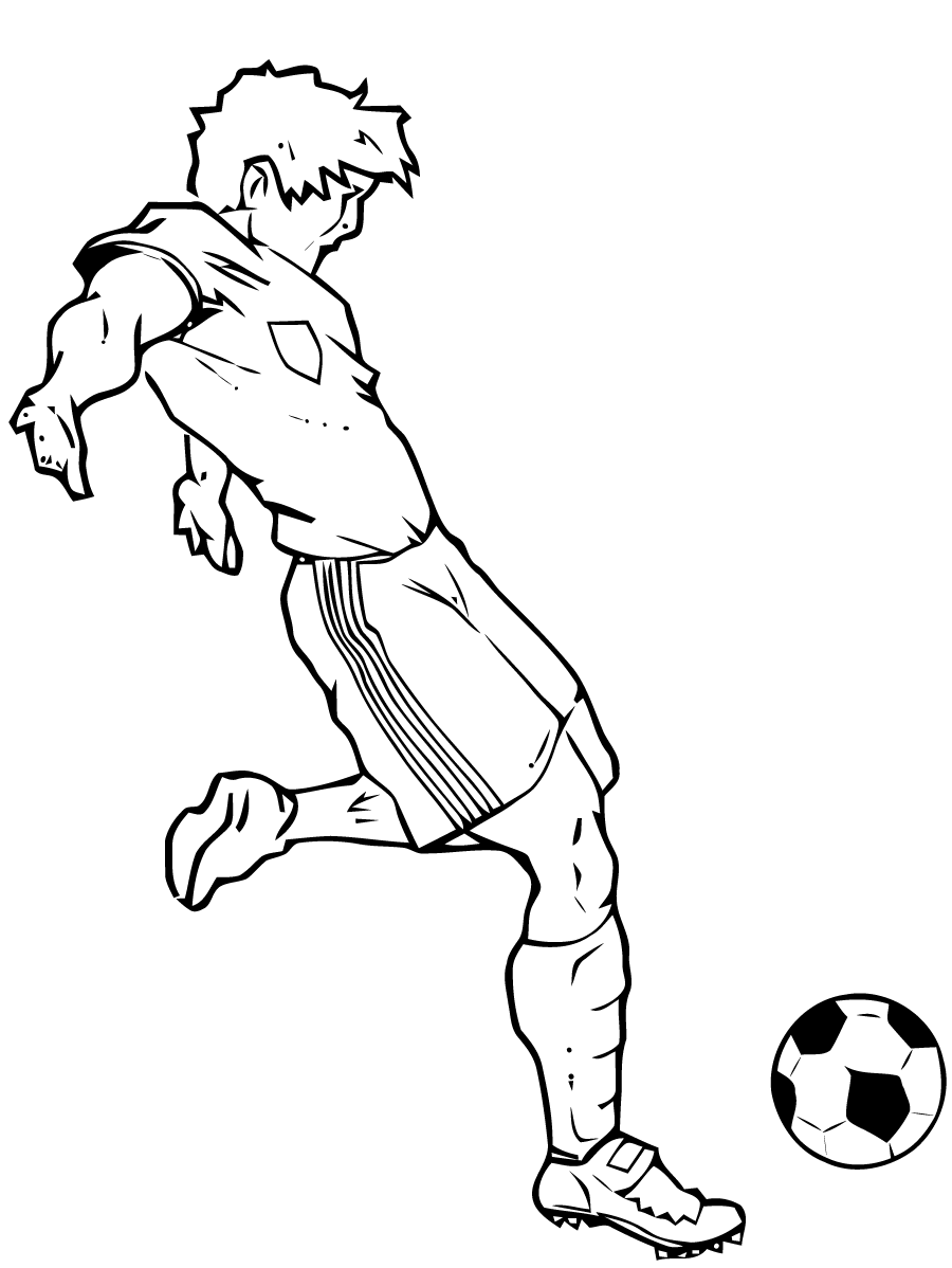 Free Soccer coloring page to print and color, for kids