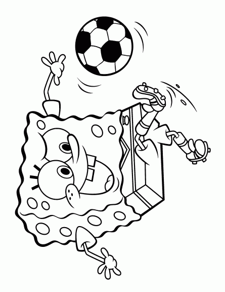Soccer coloring page to print and color for free