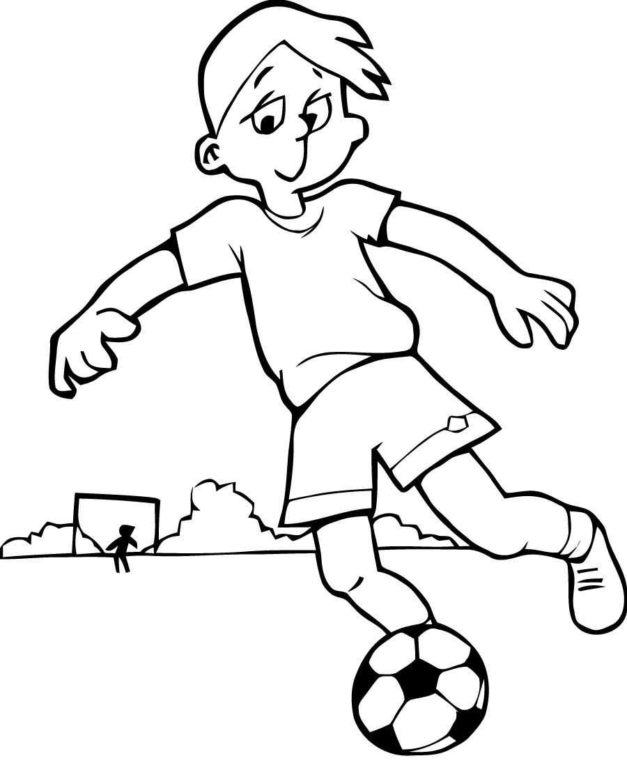 Young footballer coloring