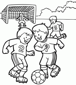 Coloring page soccer free to color for kids