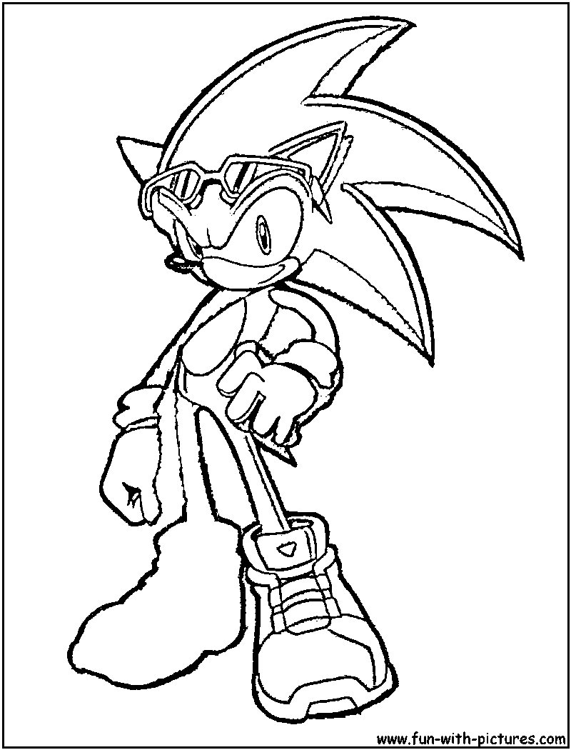 Super coloring of Sonic the hedgehog quite simple