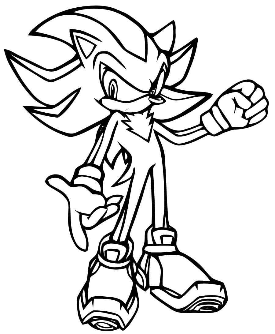 Image of Sonic the Hedgehog to download and print for children