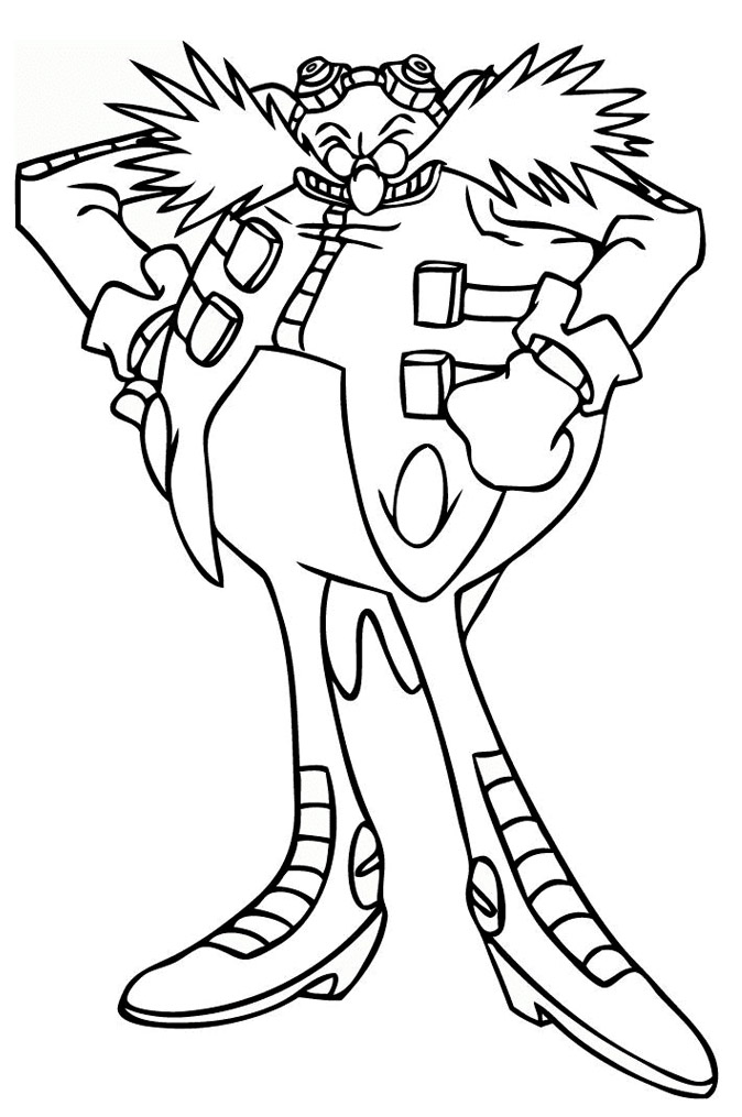 The dreadful Eggman - Sonic Kids Coloring Pages