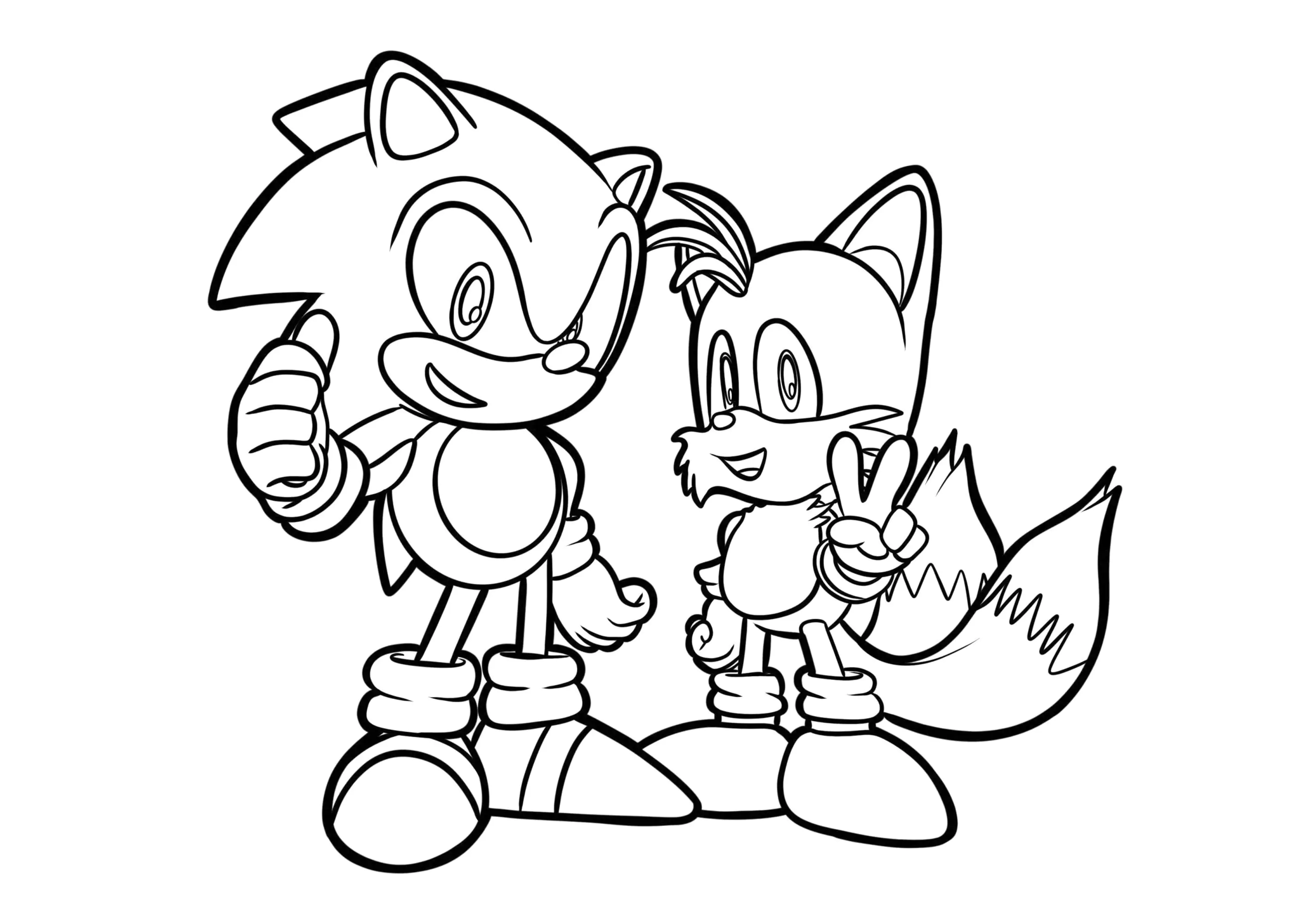 Sonic And Tails Coloring Pages Sonic And Tails Coloring Pages