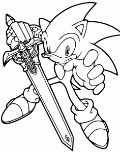 Coloring page sonic to print for free