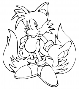 Coloring page sonic for children
