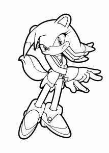 Coloring page sonic for kids