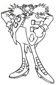 Printable Sonic Coloring Page : The dreadful Eggman