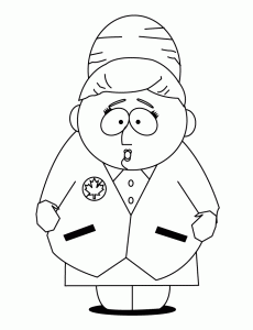 Coloring page south park to download