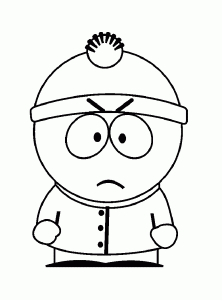 Coloring page south park for children