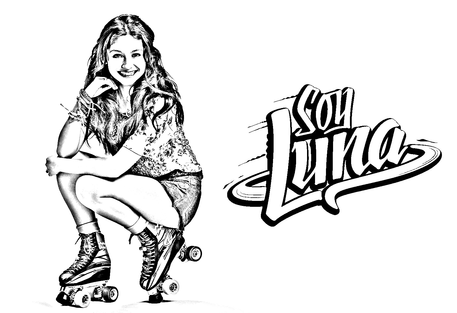 Incredible Soy Luna coloring page, simple, for children