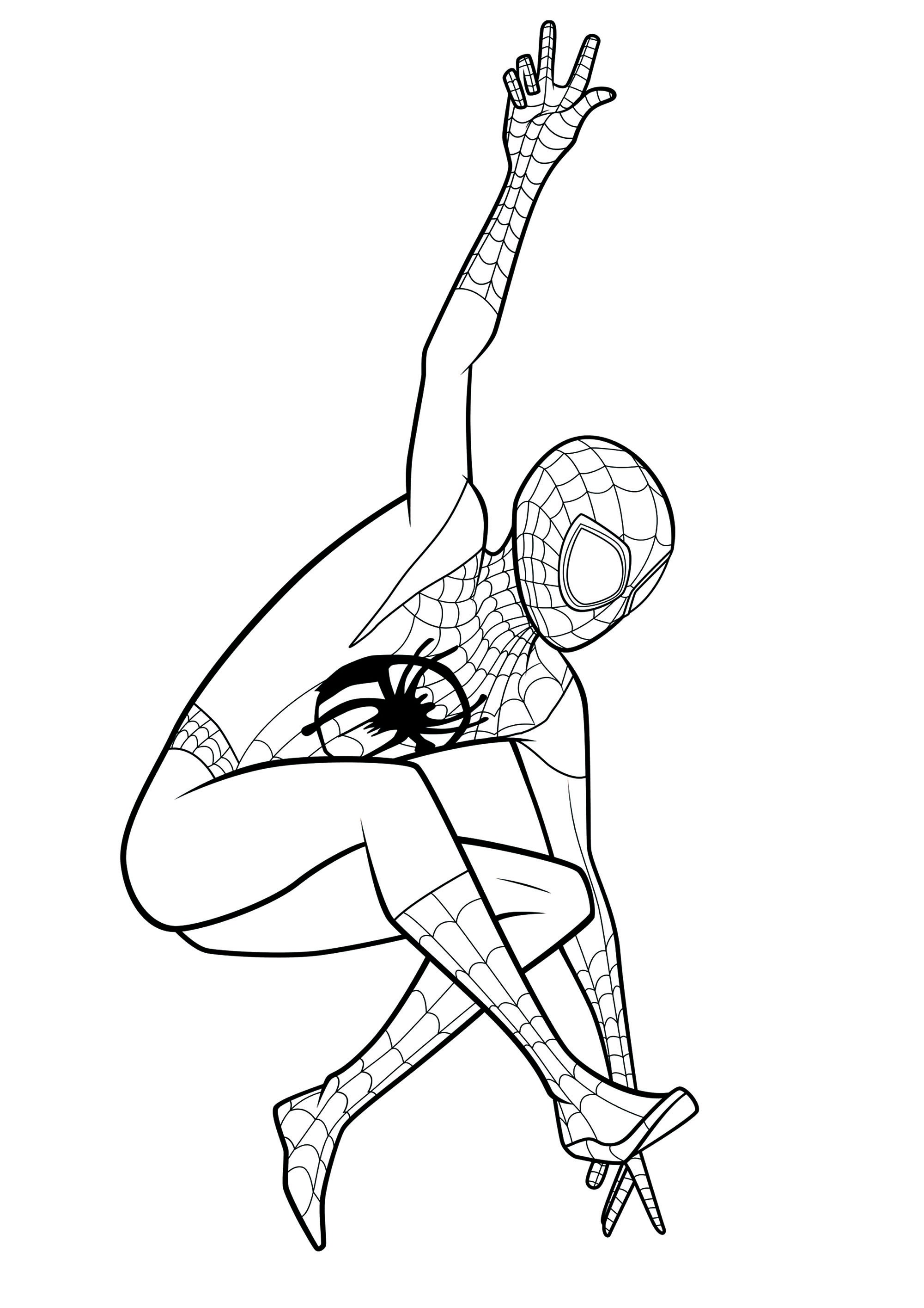 Mike Morales: Easy coloring page