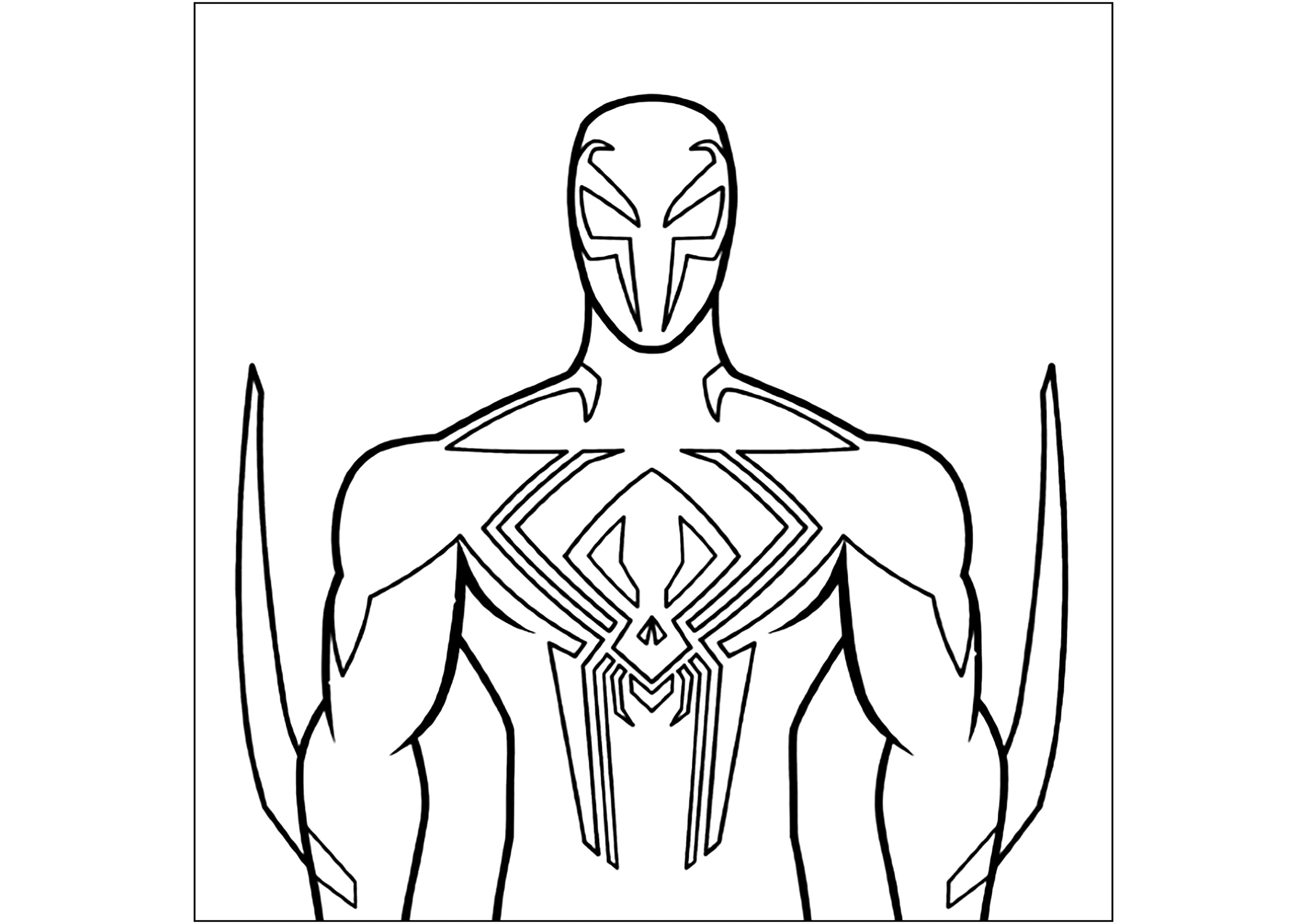 Spider-Man : Into the Spider-Verse Coloring Page : Spider-Man - 2099 Printable Spider-Man : Into the Spider-Verse Coloring Page for Kids : Spider-Man - 2099