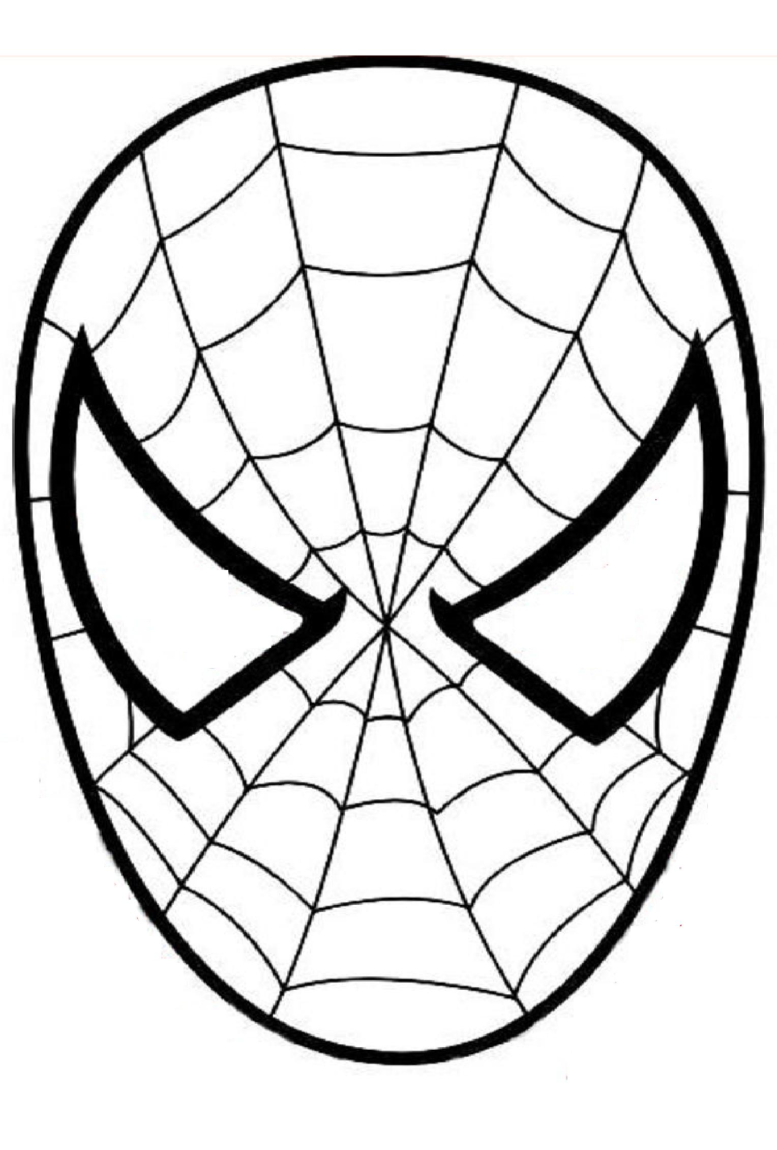 A Spiderman mask to print, decorate and color