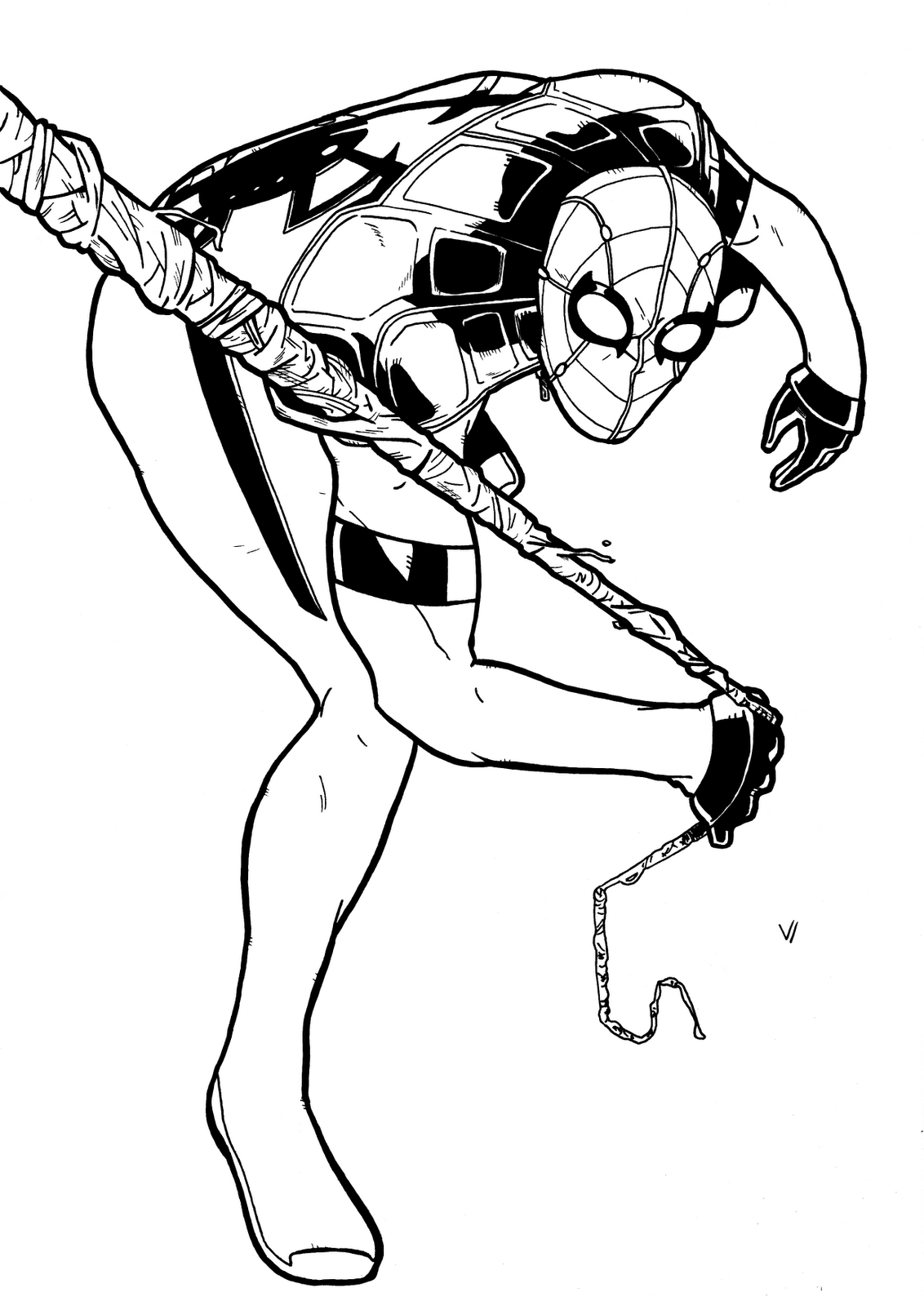 Spiderman coloring page for kids (Spider-Man)