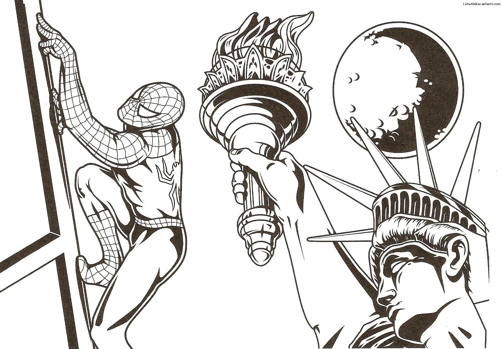 Spiderman coloring page to print (Spider-Man)