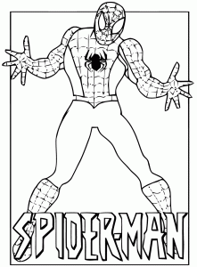 Coloring page spiderman to print