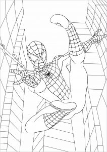 Coloring page spiderman free to color for kids