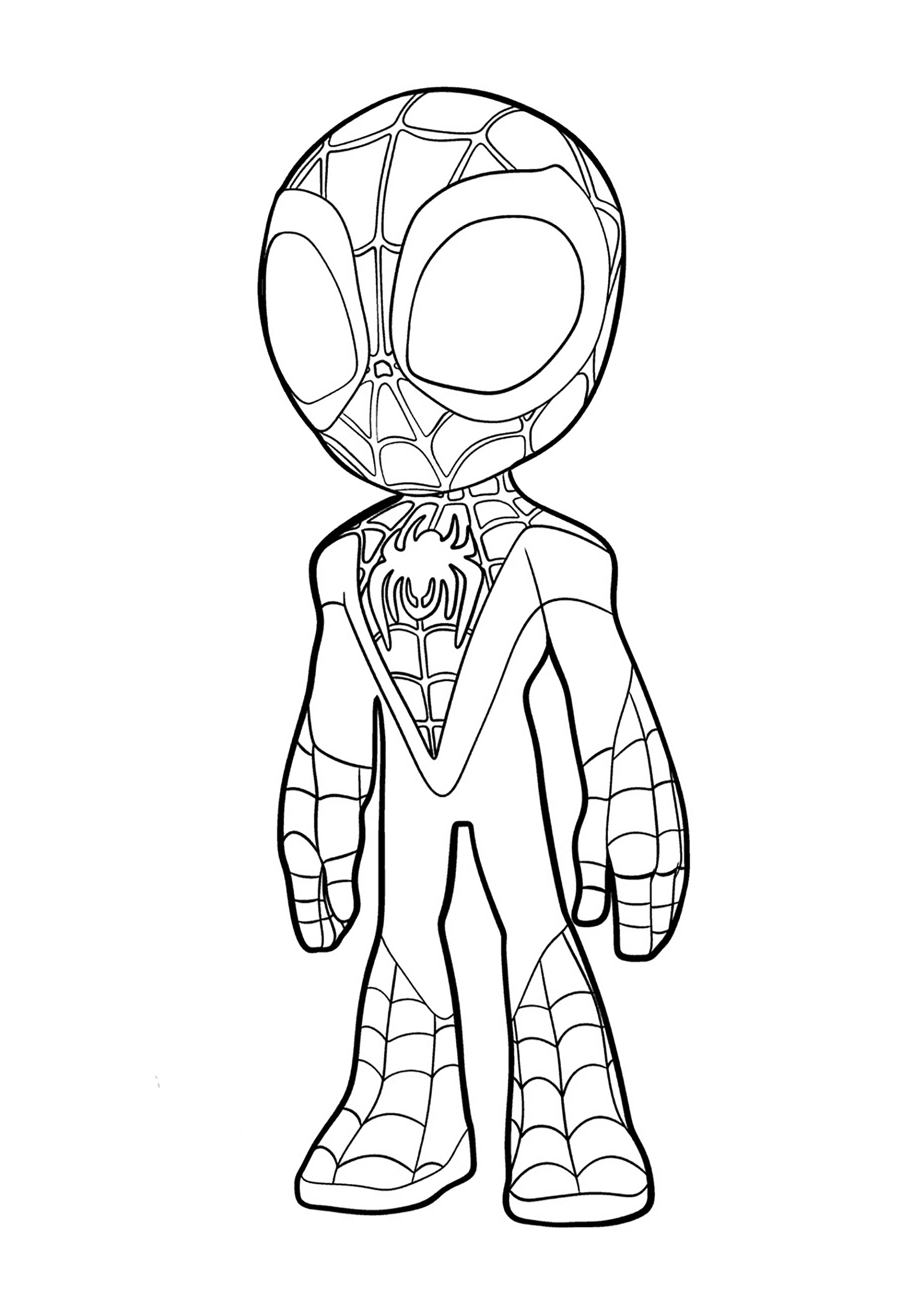Simple Spidey coloring page