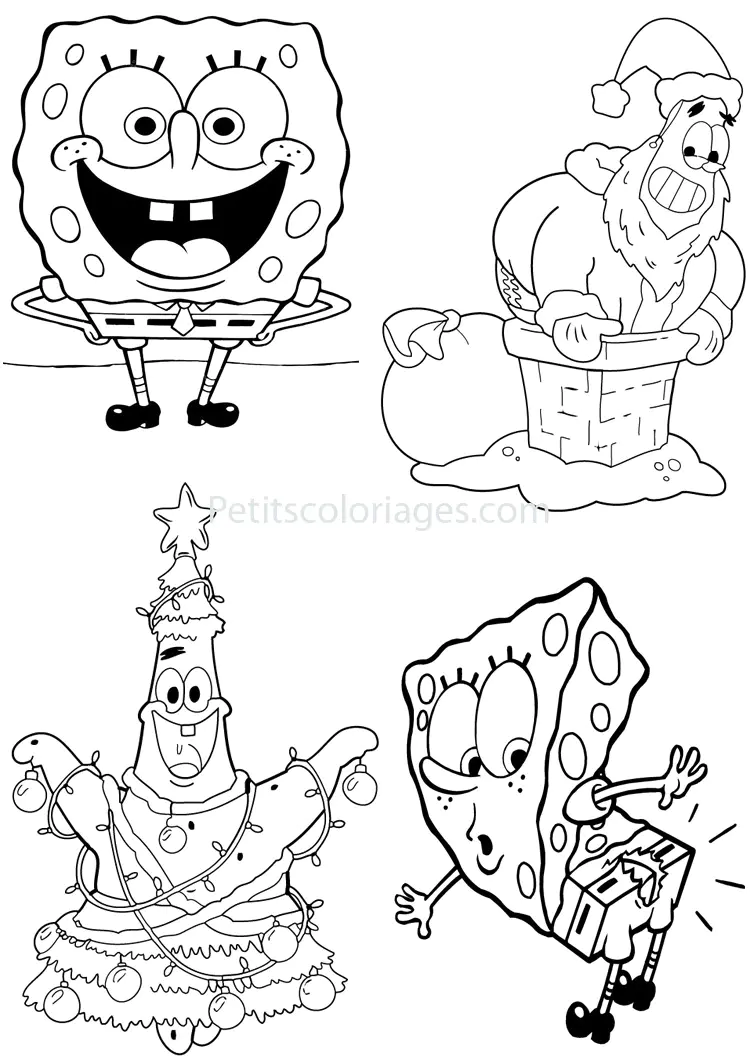 SpongeBob coloring page for kids