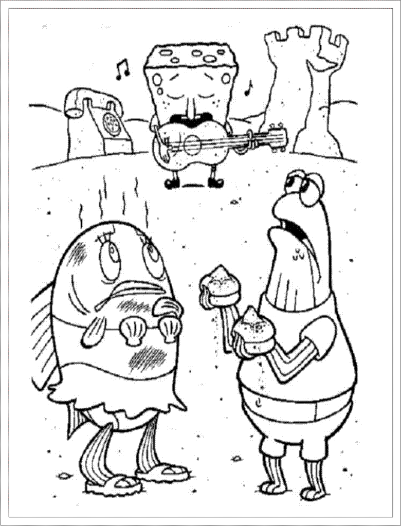 Illustration from the adventures of Sponge Bob