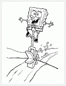 Coloring page spongebob to color for children