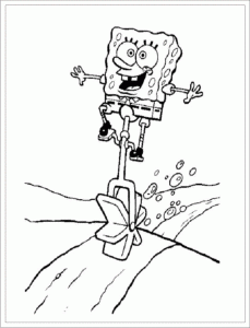 spongebob  free printable coloring pages for kids