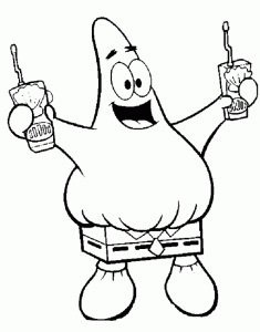 spongebob  free printable coloring pages for kids