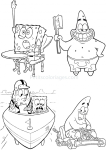 Coloring page spongebob to color for kids