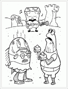 Coloring page spongebob free to color for children