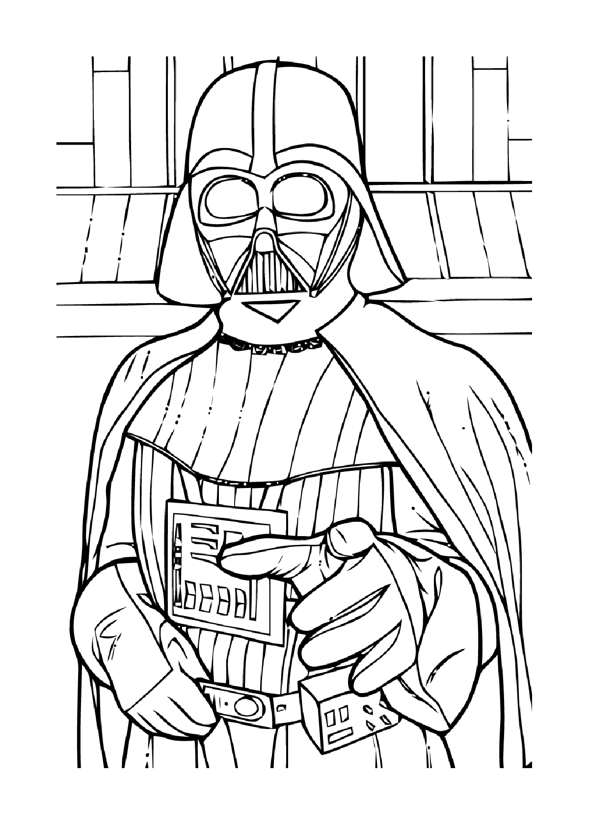 Star Wars coloring page with few details for kids