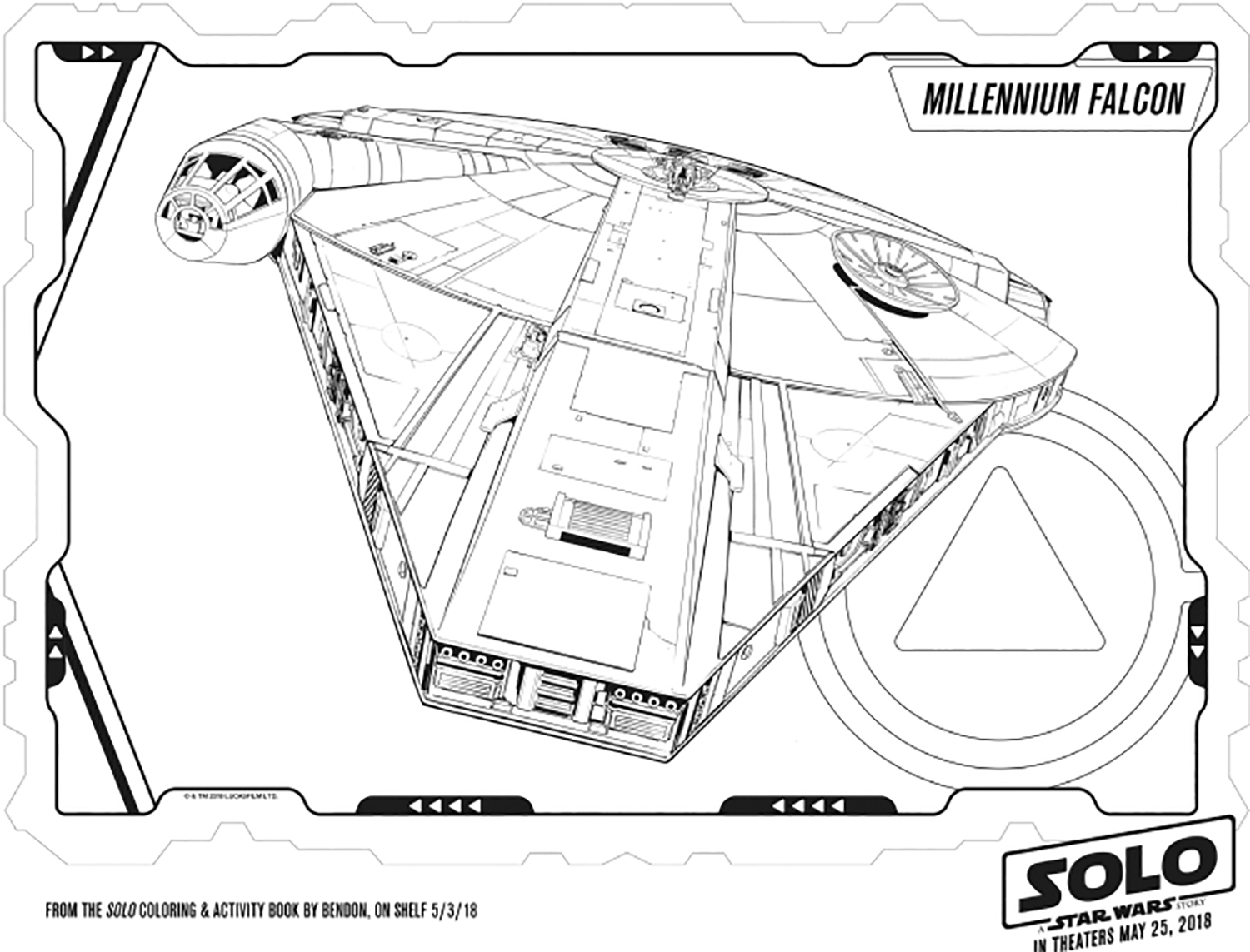 The Millennium Falcon in the Star Wars Solo movie