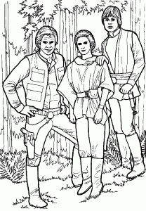 Coloring page star wars to color for children
