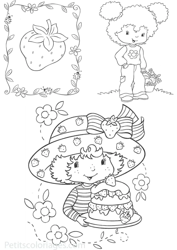 Strawberry Shortcake coloring page for kids