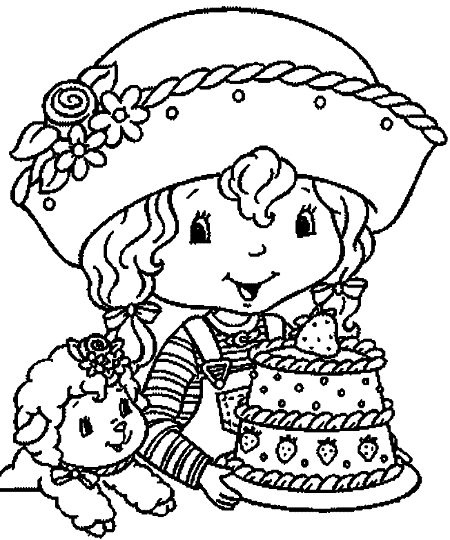 Strawberry Shortcake coloring page to print and color
