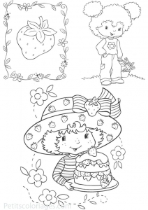 Coloring page strawberry shortcake to color for kids